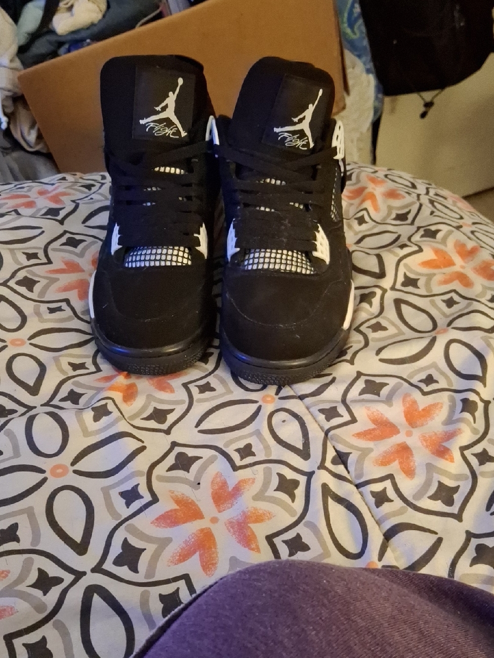 Jordan Black and White High-Top Sneakers